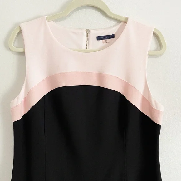 NEW Tommy Hilfiger Ponte Colorblock Shift Sheath Dress Sleeveless Women’s Sz 14 - Picture 5 of 6